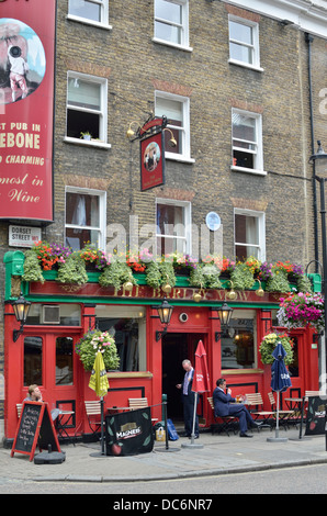 Le Barley Mow pub dans Dorset Street, Marylebone, London, UK. Banque D'Images