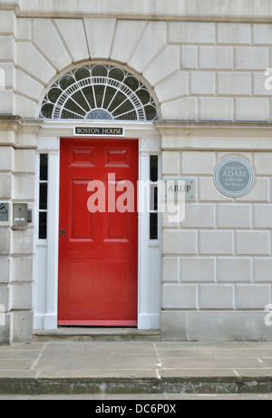 Maison de Boston, l'ancienne maison de l'architecte Robert Adam à Fitzroy Square, Fitzrovia, Londres, Royaume-Uni. Banque D'Images