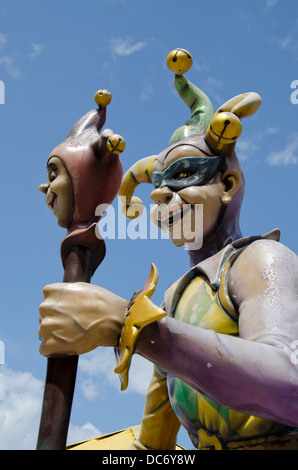 La Louisiane, La Nouvelle-Orléans. Statue de farceur de Mardi Gras. Banque D'Images