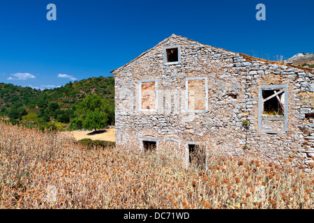 Vieux Ano Perithia village à l'île de Corfou en Grèce Banque D'Images