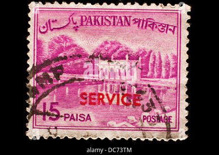 Vieux timbres-poste au Pakistan Banque D'Images