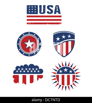 Drapeau USA star vecteur éléments design Banque D'Images