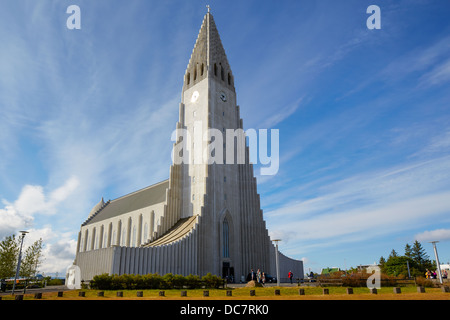 L'église Hallgrimskirkja, Reykjavik, Islande Banque D'Images