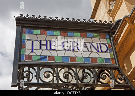 Le Grand Hotel Bristol Broad Street sign in Banque D'Images