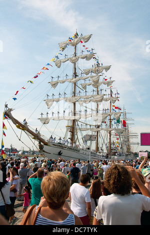 SZCZECIN, Pologne - 6 août : ARM Cuauhtemoc sur Tall Ships Races 2013 Final. 6 août 2013 à Szczecin, Pologne Banque D'Images