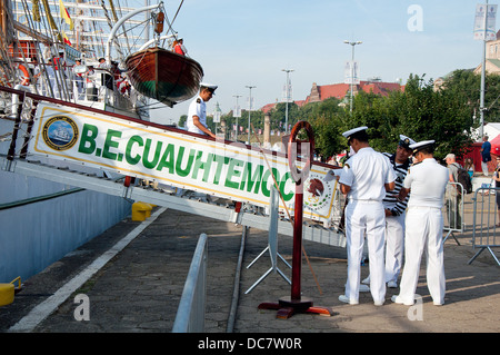 SZCZECIN, Pologne - 6 août : ARM Cuauhtemoc sur Tall Ships Races 2013 Final. 6 août 2013 à Szczecin, Pologne Banque D'Images