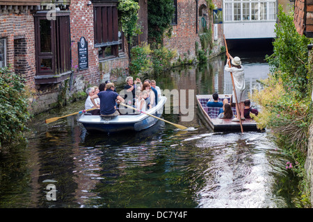 Excursion guidée en bateau Canterbury Tour sur rivière Stour Banque D'Images