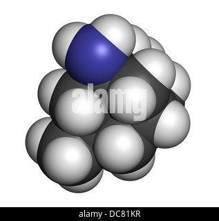 La mémantine Médicaments de la maladie d'Alzheimer, la structure chimique. Les atomes sont représentés comme des sphères avec codage couleur classiques Banque D'Images