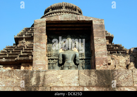 Dieu Soleil statue sur le Temple du Soleil de Konark Inde Banque D'Images