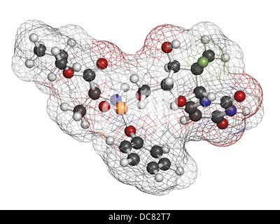 Expérimental Sofosbuvir (2013) de l'hépatite C, la structure chimique des médicaments. Banque D'Images