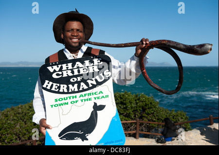 Le crieur de baleines, Hermanus, Western Cape, Afrique du Sud Banque D'Images