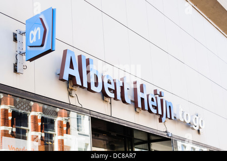 Rendez-vous à Albert Heijn shop à Amsterdam Banque D'Images