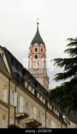 Vue sur le centre historique de Merano, le Tyrol du Sud Banque D'Images