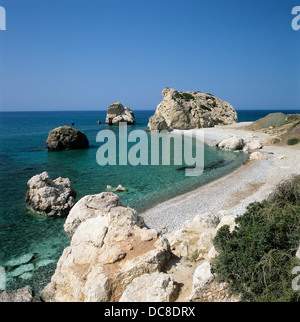 Rocher d'Aphrodite (Petra tou Romiou), Chypre Banque D'Images