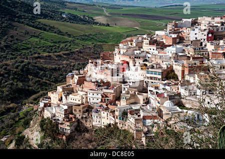 Avis de Moulay Idriss village. Maroc Banque D'Images