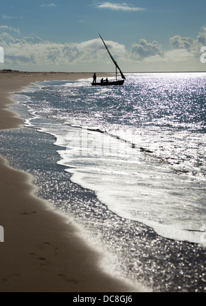 Le Parc National de Bazaruto en dhow, Vilanculos, Mozambique Banque D'Images