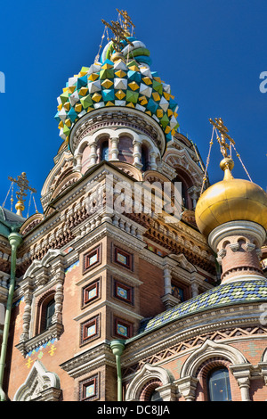 Eglise du Sauveur sur le Sang Versé, Saint-Pétersbourg, Russie. Banque D'Images