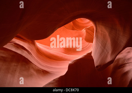 Motifs abstraits de Lower Antelope Canyon, un célèbre canyon fente près de Page, Arizona, USA Banque D'Images