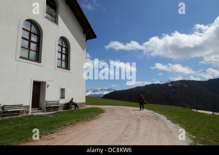 Paysages du Tyrol, sanctuaire de Pietralba Banque D'Images