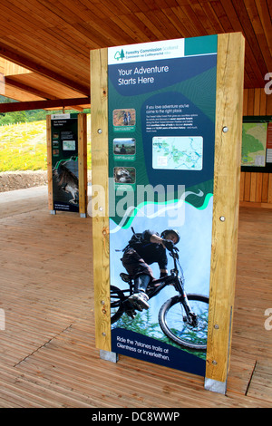 Installation de Peel Glentress, Scottish Borders Banque D'Images