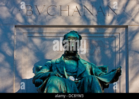 Statue de James Buchanan Jr., - le 15e président des États-Unis d'Amérique . à Meridan Hill Park à Washington, DC. Banque D'Images