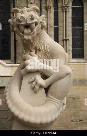 Gargouille de la cathédrale de Lincoln Banque D'Images