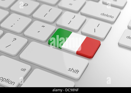 3D render of drapeau italien bouton avec soft focus Banque D'Images