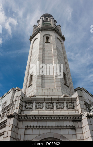 L 'église blanche', officiellement Fairhaven United Reform Church, Lytham St Anne's, Lancashire, construit 1912 Banque D'Images