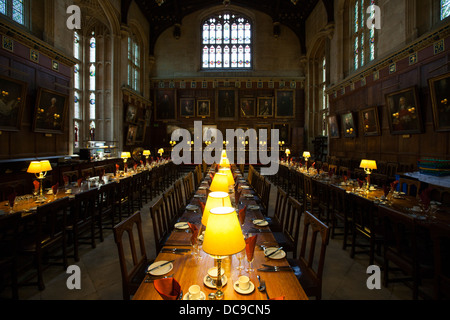 La salle à manger du Christ Church College, Université d'Oxford, Angleterre Banque D'Images