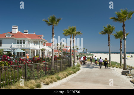 BEACH PROMENADE HOTEL DEL CORONADO SAN DIEGO CALIFORNIA USA Banque D'Images