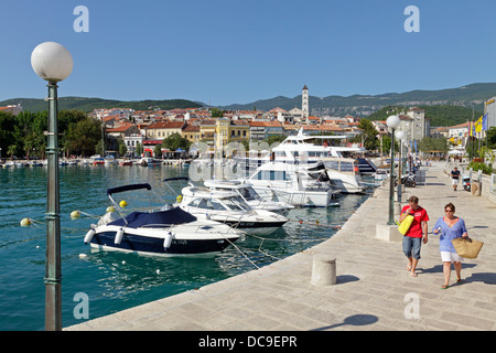 Port de Crikvenica, golfe de Kvarner, Croatie Banque D'Images