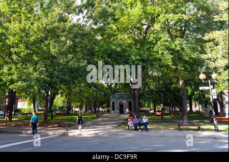 Carré St-Louis, Montréal, province de Québec, Canada. Banque D'Images