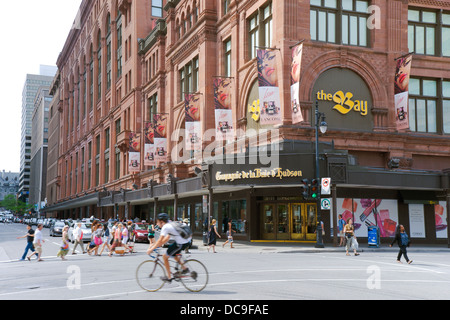 Le grand magasin La Baie, Montréal, province de Québec, Canada. Banque D'Images