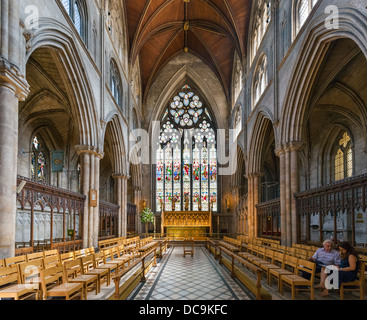 Intérieur de la cathédrale de Ripon, Ripon, North Yorkshire, England, UK Banque D'Images