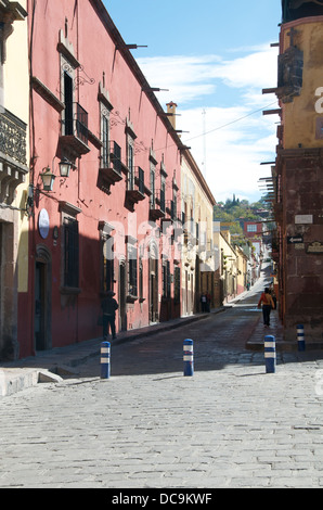 Rues de San Miguel de Allende Mexique coloré Banque D'Images