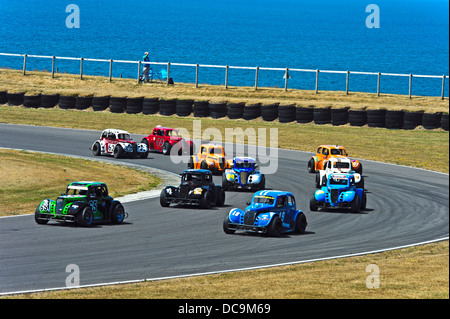 Course automobile sur circuit Ty Croes Anglesey au nord du Pays de Galles UK Banque D'Images