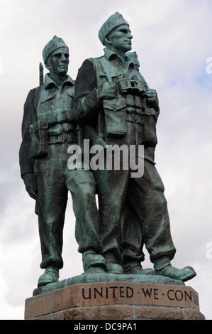 Monument dédié aux commandos de la seconde guerre mondiale dans les Highlands écossais. Banque D'Images