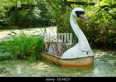 Le parc d'attractions abandonné ancien à Spreepark Berlin en Allemagne Banque D'Images