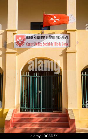 Centre médical soutenu par l'Ordre de Malte, l'île de Gorée, au Sénégal. Banque D'Images
