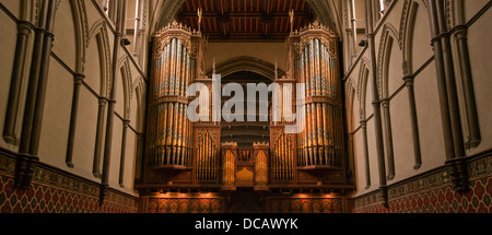 Les tuyaux d'orgue dans la Cathédrale de Rochester Kent England UK Banque D'Images