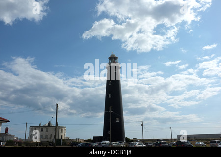 Le phare de Dungeness pointe sur la côte du Kent uk 2013 Banque D'Images