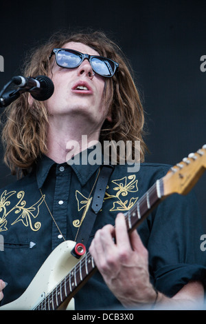 Mystery Jets effectue à Budapest Banque D'Images