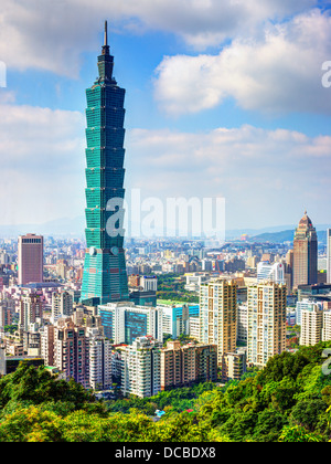 Gratte-ciel Taipei 101 à Taipei, Taïwan. Banque D'Images