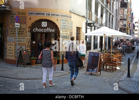 Café du quartier de l'université, Wroclaw, la Basse Silésie, Pologne, Europe Banque D'Images