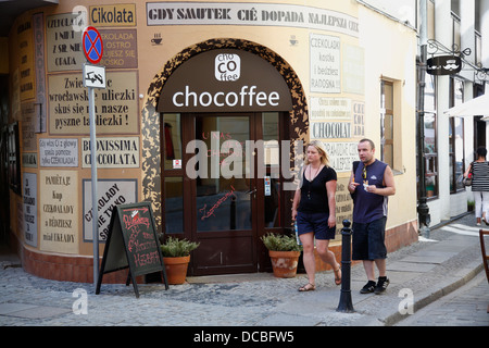 Café du quartier de l'université, Wroclaw, la Basse Silésie, Pologne, Europe Banque D'Images