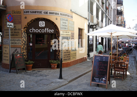 Café du quartier de l'université, Wroclaw, la Basse Silésie, Pologne, Europe Banque D'Images