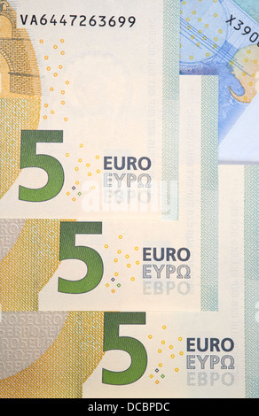 Billets de banque européenne, euro devise de l'Europe, d'Euros. Banque D'Images