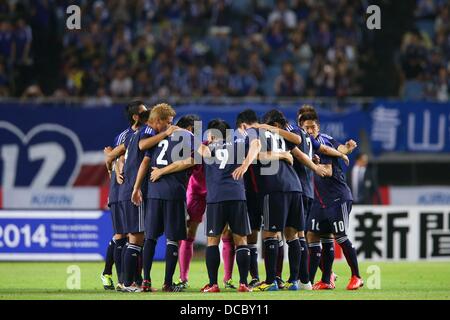 Groupe de l'équipe du Japon (JPN), le 14 août 2013 - Football / Soccer : KIRIN Challenge Cup 2013 match entre le Japon 2-4 l'Uruguay au stade de Miyagi, Miyagi, au Japon. © AFLO SPORT/Alamy Live News Banque D'Images