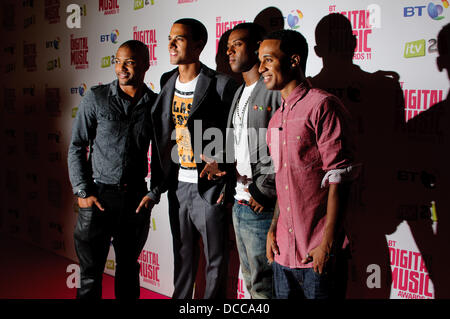 Jonathan Gill, Marvin Humes, Ortise Williams, Aston Merrygold de JLS BT Digital Music Awards 2011 qui a eu lieu au Roundhouse - Arrivées. Londres, Angleterre - 29.09.11 Banque D'Images