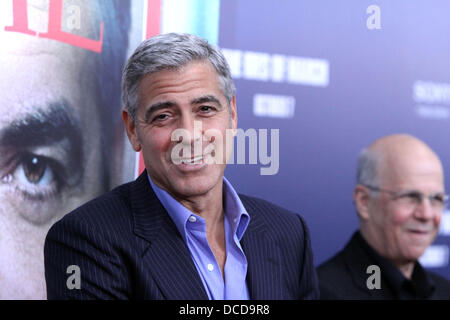 George Clooney New York premiere de 'Les ides de mars" au Ziegfeld Theatre - Arrivées New York City, USA - sûr 05.10.11 Banque D'Images